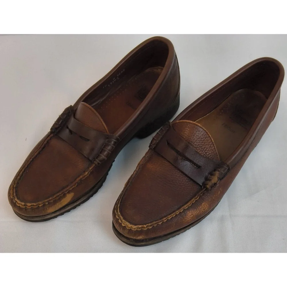 Allen Edmonds Holton Loafers Men's 10D Brown Leather Business Casual #W5237